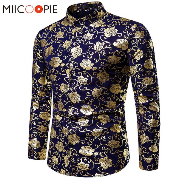 mens floral shirts 2019 luxury brand gold rose floral printed mens dress shirts wedding party bronzing s-xxl, White;black
mens floral shirts 2019 luxury brand gold rose floral printed mens dress shirts wedding party bronzing s-xxl, White;black