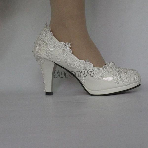 dress shoes women white lace wedding 8cm high heel party sweet pump large size, Black
dress shoes women white lace wedding 8cm high heel party sweet pump large size, Black