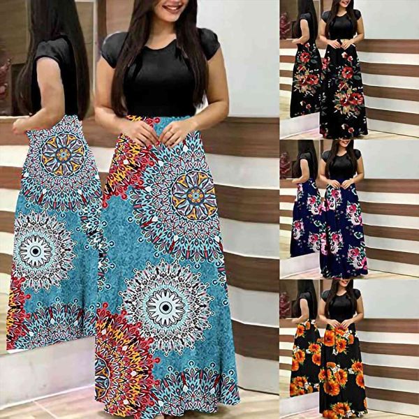 bohemian tie dye colorful long womens dress floral print beach casual sundress floor length vestidos mujer verano, Black;gray
bohemian tie dye colorful long womens dress floral print beach casual sundress floor length vestidos mujer verano, Black;gray