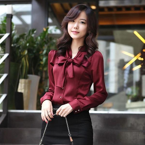 women's blouses & shirts women summer long sleeve shirt chiffon loose elegant basic stain silk casual beautiful bow solid blouse top, White
women's blouses & shirts women summer long sleeve shirt chiffon loose elegant basic stain silk casual beautiful bow solid blouse top, White