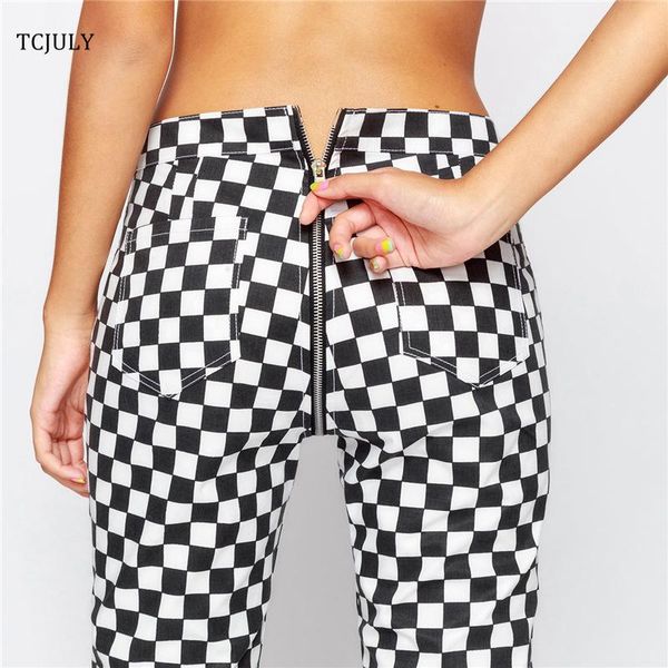 women's pants & capris tcjuly arrival cotton checkerboard with zipper in the front and back casual plaid trousers for women slim pencil, Black;white
women's pants & capris tcjuly arrival cotton checkerboard with zipper in the front and back casual plaid trousers for women slim pencil, Black;white