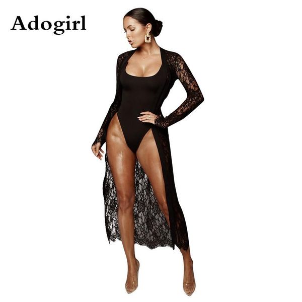 adogirl 2 piece set long sleeve x-long lace cardigan coat + casual bodysuit female night club/pool party outfits women's tracksuits, Gray
adogirl 2 piece set long sleeve x-long lace cardigan coat + casual bodysuit female night club/pool party outfits women's tracksuits, Gray
