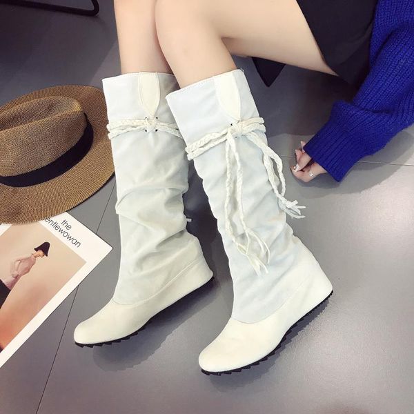 boots 2021 autumn winter wedge long fashion pleated flocked leather mid-tube black pink white female botas mujer 43
boots 2021 autumn winter wedge long fashion pleated flocked leather mid-tube black pink white female botas mujer 43