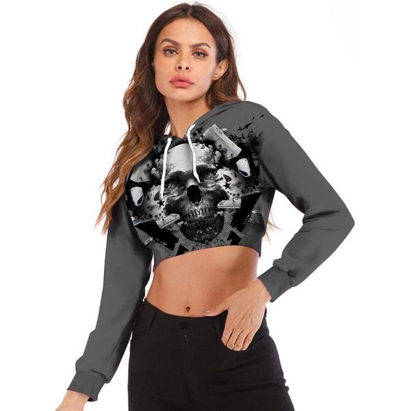 women's hoodies & sweatshirts angry goldfish women fashion sportsuits navel tight skull printing y2k hip hop crop slim autumn clothes x, Black
women's hoodies & sweatshirts angry goldfish women fashion sportsuits navel tight skull printing y2k hip hop crop slim autumn clothes x, Black