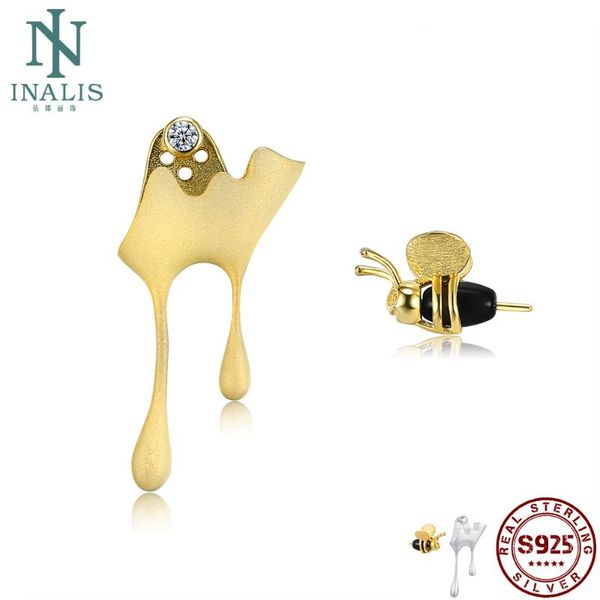 sterling silver stud earrings for women 5a clear cubic zirconia and agate stone cute bee earring party fine jewelry, Golden;silver
sterling silver stud earrings for women 5a clear cubic zirconia and agate stone cute bee earring party fine jewelry, Golden;silver