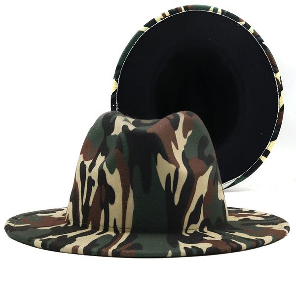 2021 spring autumn men and women big wide brim hats fashion flat-brimmed fedora hat camouflage woolen jazz hat, Blue;gray
2021 spring autumn men and women big wide brim hats fashion flat-brimmed fedora hat camouflage woolen jazz hat, Blue;gray