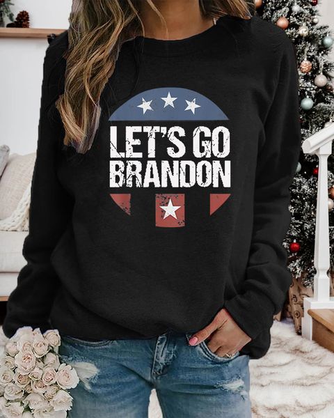 Let's Go Brandon Fjb-style long-sleeved round neck casual sweater women winter thin, Black
Let's Go Brandon Fjb-style long-sleeved round neck casual sweater women winter thin, Black