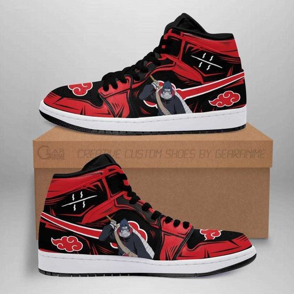 akatsuki kisame naruto anime sneakers fan gift