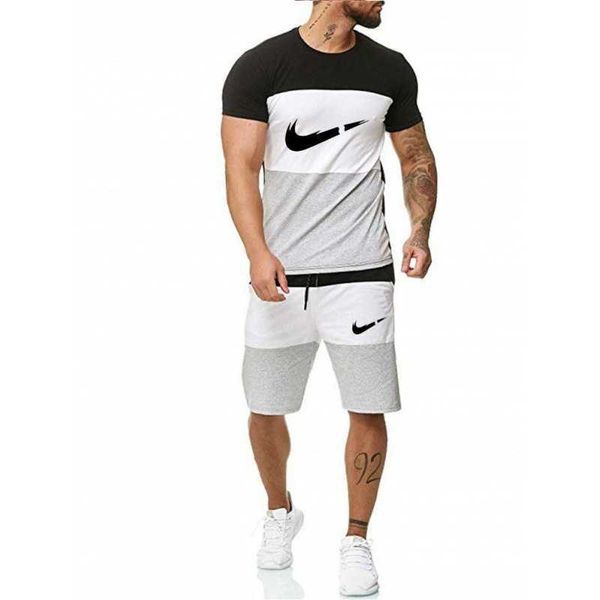 new summer men's short sleeve sports suit outdoor leisure printing color contrast suit online, Gray
new summer men's short sleeve sports suit outdoor leisure printing color contrast suit online, Gray