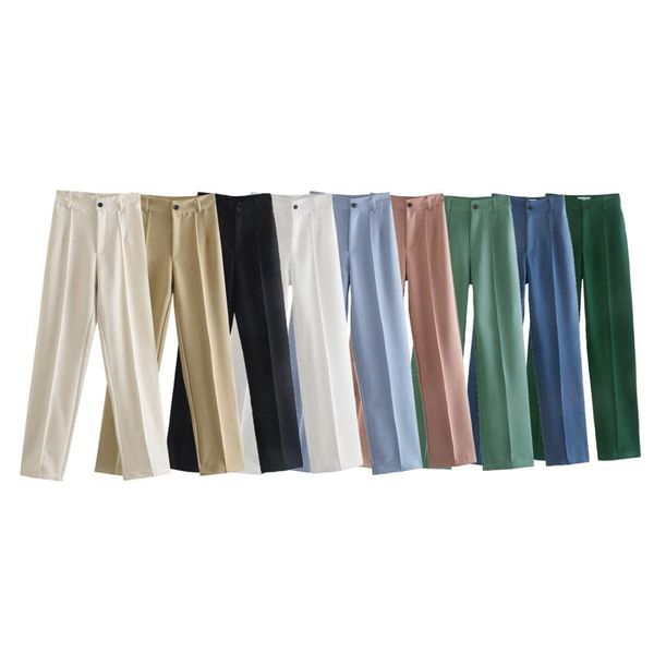 women's pants & capris spring autumn casual women trousers solid straight zipper elegant fashion simple office ladies, Black;white
women's pants & capris spring autumn casual women trousers solid straight zipper elegant fashion simple office ladies, Black;white