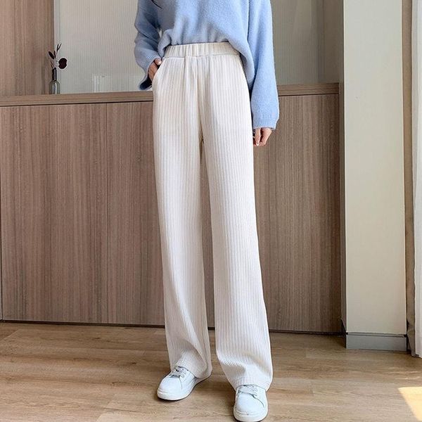 women's pants & capris women autumn winter solid wide leg casual thick warm elastic high waist long trousers loose straight p173, Black;white
women's pants & capris women autumn winter solid wide leg casual thick warm elastic high waist long trousers loose straight p173, Black;white