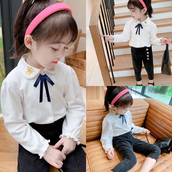 girls babys kids blouse jacket outwear 2022 beautiful spring autumn long sleeve shirts cotton princess childrens clothing, White;black
girls babys kids blouse jacket outwear 2022 beautiful spring autumn long sleeve shirts cotton princess childrens clothing, White;black