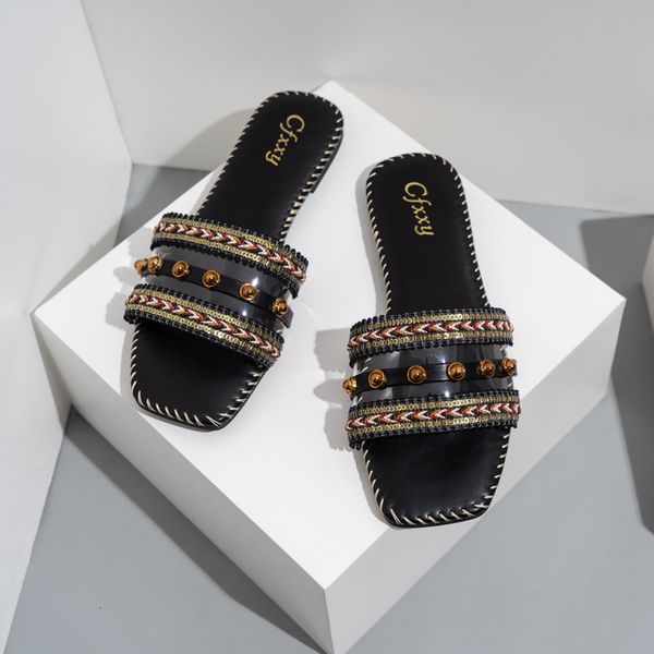 sandals transparent, no-heel women's sandals, national-style slippers for summer, casual solid color, low shoes, ce64, Black
sandals transparent, no-heel women's sandals, national-style slippers for summer, casual solid color, low shoes, ce64, Black
