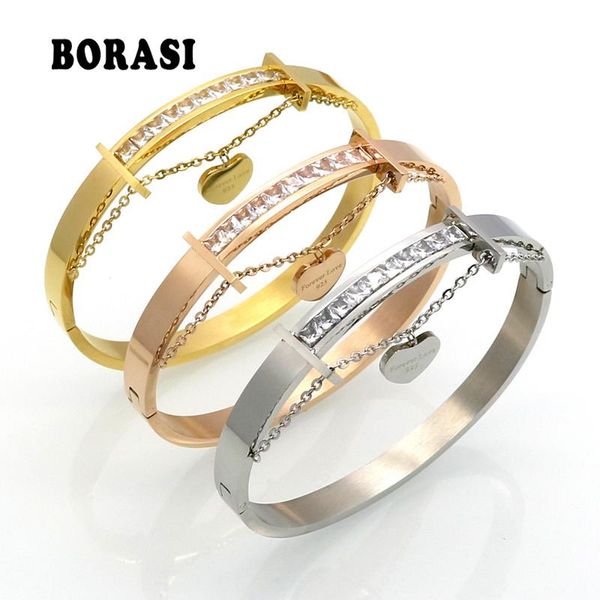 bangle borasi luxury jewelry pulseira stainless steel crystal bracelets & bangles female love heart bracelet for women, Black
bangle borasi luxury jewelry pulseira stainless steel crystal bracelets & bangles female love heart bracelet for women, Black