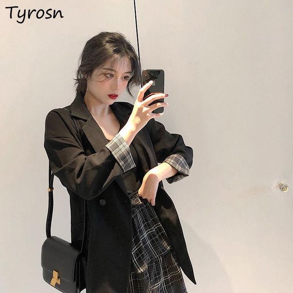 women's suits & blazers women plaid patchwork leisure loose chic high street single button spring autumn korean style ol all-match fash, White;black
women's suits & blazers women plaid patchwork leisure loose chic high street single button spring autumn korean style ol all-match fash, White;black