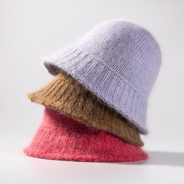 wide brim hats winter warm wool fur knitted casual cap women solid color bucket fisherman windproof beanie hat sweet girl clothing accessori, Blue;gray
wide brim hats winter warm wool fur knitted casual cap women solid color bucket fisherman windproof beanie hat sweet girl clothing accessori, Blue;gray