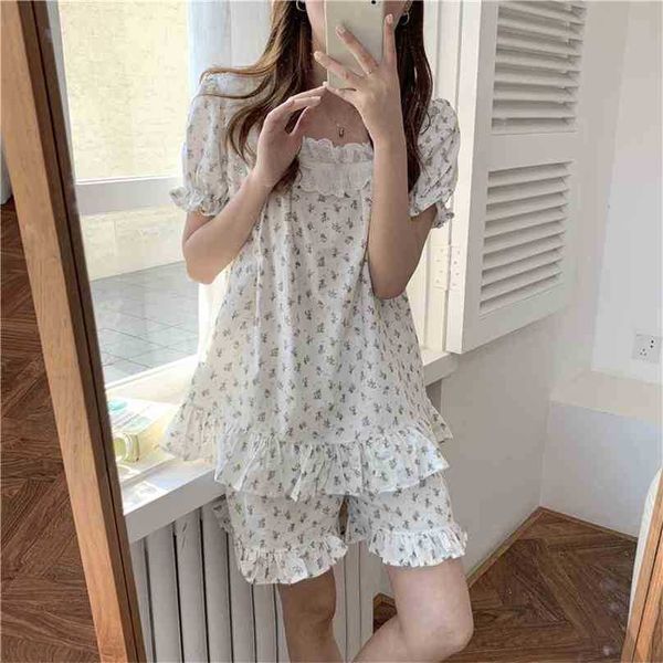 women vintage printing fashion summer short gentle casual loose all match femme pajamas sets 210525, Black;red
women vintage printing fashion summer short gentle casual loose all match femme pajamas sets 210525, Black;red