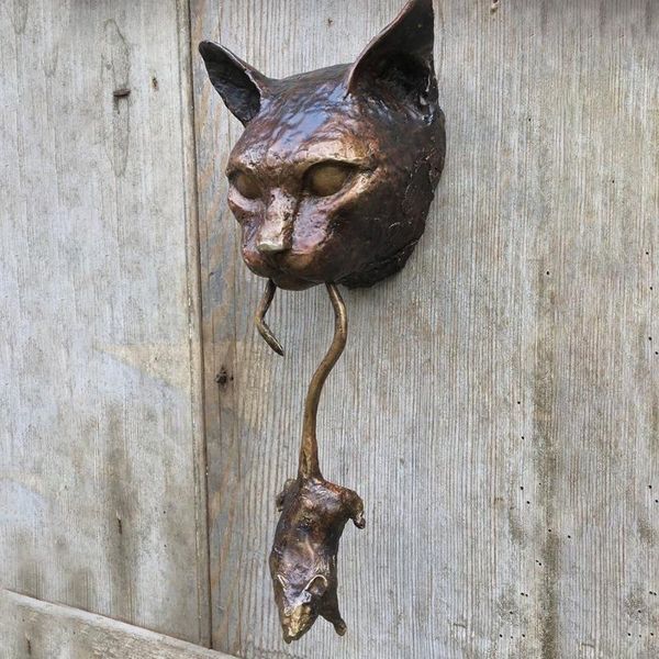 cat and mouse door knocker or wall resin ornament rusty brown cast iron pest repellent metal statue protect plants garden decorations
cat and mouse door knocker or wall resin ornament rusty brown cast iron pest repellent metal statue protect plants garden decorations