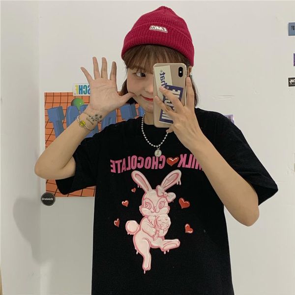 vintage pink cute rabbit womens letter print kawaii summer casual loose female harajuku chic cartoon anime women clothes, White
vintage pink cute rabbit womens letter print kawaii summer casual loose female harajuku chic cartoon anime women clothes, White