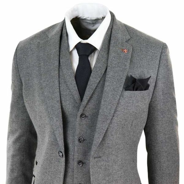 men's suits & blazers 2021 dark grey mens 3 piece wool herringbone tweed costume homme formal classic 1920s wedding men suit, White;black
men's suits & blazers 2021 dark grey mens 3 piece wool herringbone tweed costume homme formal classic 1920s wedding men suit, White;black