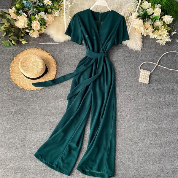 solid spring bandage slim office womens rompers v neck summer full length casual women elegant playsuit high waist romper, Black;white
solid spring bandage slim office womens rompers v neck summer full length casual women elegant playsuit high waist romper, Black;white