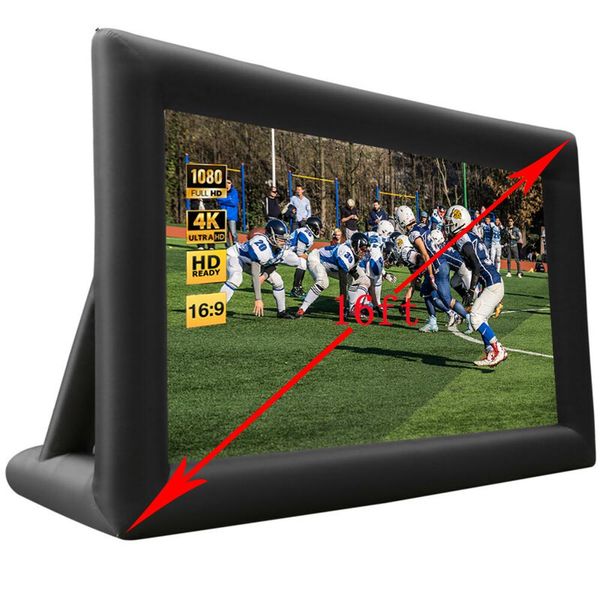 16ft outdoor projector inflatable projection movie screen for home backyard party games theater cinema with fan
16ft outdoor projector inflatable projection movie screen for home backyard party games theater cinema with fan