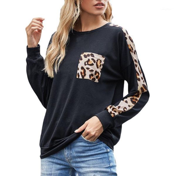 women fashion casual leopard patchwork round neck long sleeve loose shirt blouse polera mujer women's blouses & shirts, White
women fashion casual leopard patchwork round neck long sleeve loose shirt blouse polera mujer women's blouses & shirts, White