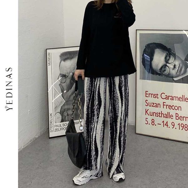 yedinas women's fashion wide leg long pants high waist elastic striped loose trousers korean style sweatpants plus size 210527, Black;white
yedinas women's fashion wide leg long pants high waist elastic striped loose trousers korean style sweatpants plus size 210527, Black;white