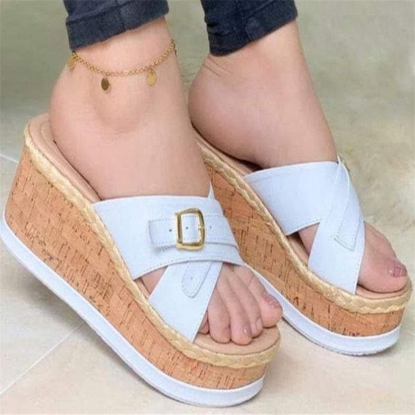 slippers nausk 2021 women's natural leather wedge platform sandals cross strap open toe summer female pumps mules flip flop, Black
slippers nausk 2021 women's natural leather wedge platform sandals cross strap open toe summer female pumps mules flip flop, Black