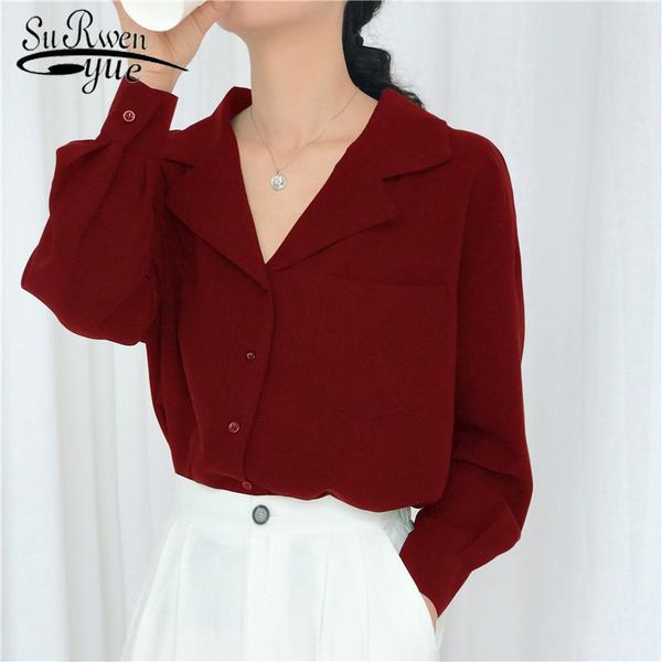 women's blouses & shirts blusas mujer de moda 2021 womens and spring/autumn ladies blusa feminina chiffon long sleeve ol 6076 50, White
women's blouses & shirts blusas mujer de moda 2021 womens and spring/autumn ladies blusa feminina chiffon long sleeve ol 6076 50, White