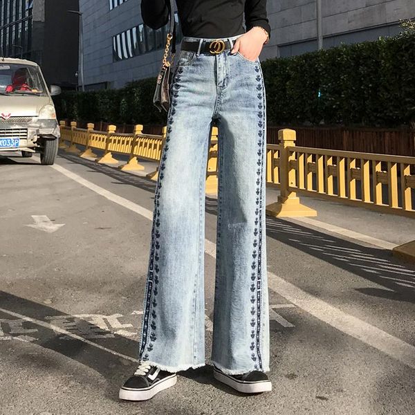 women's jeans spring boyfriend loose women high waist stretchy straight trousers embroidered ropa mujer cotton wide legs pants b05006, Blue
women's jeans spring boyfriend loose women high waist stretchy straight trousers embroidered ropa mujer cotton wide legs pants b05006, Blue