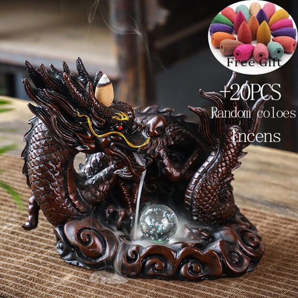 dragon backflow incense burner resin smoke waterfall holder censer with 20pcs cones home decoration craft fragrance lamps
dragon backflow incense burner resin smoke waterfall holder censer with 20pcs cones home decoration craft fragrance lamps