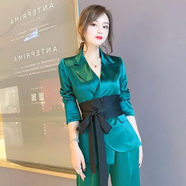 women's tracksuits 2021 spring and autumn high-end business suit jacket + slim straight leg pants professional two-piece suit/sets, Gray
women's tracksuits 2021 spring and autumn high-end business suit jacket + slim straight leg pants professional two-piece suit/sets, Gray