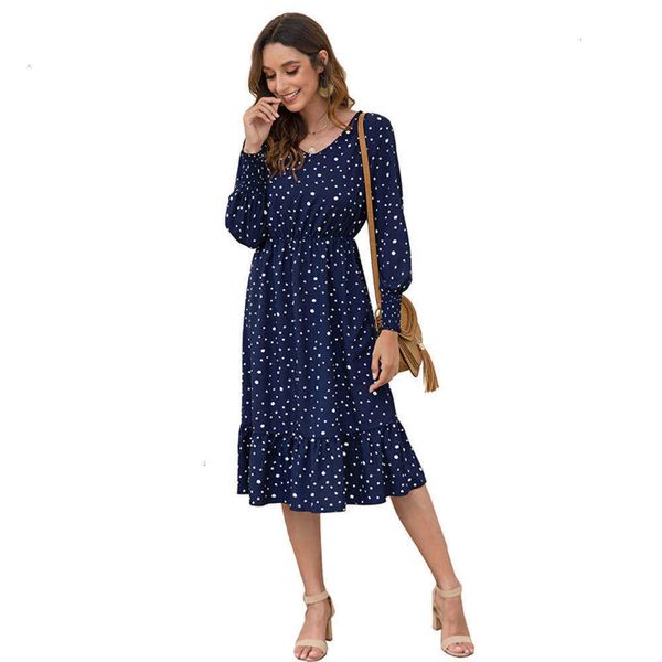 / casual dresses fall winter women's skirt polka dot long sve drs, Black;gray
/ casual dresses fall winter women's skirt polka dot long sve drs, Black;gray