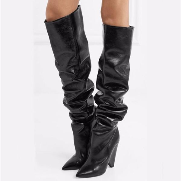 boots ladiescomfortable spike high heel women knee pleated design fashion casual gladiator slip on, Black
boots ladiescomfortable spike high heel women knee pleated design fashion casual gladiator slip on, Black