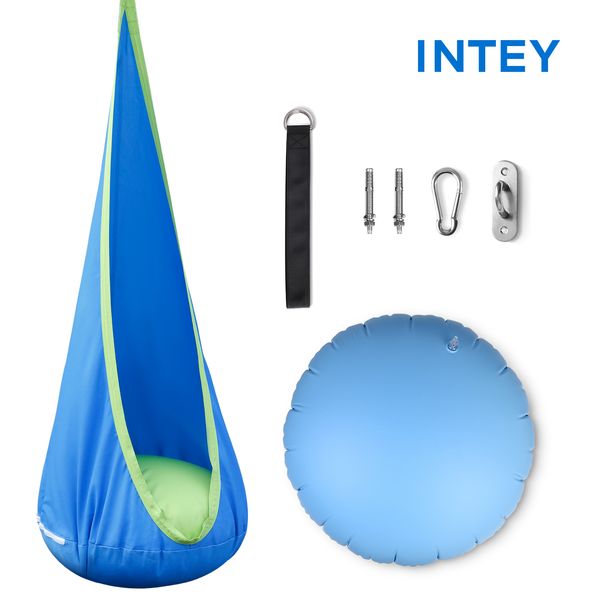 intey kids pod swing seat hammock chair with inflatable pillow, garden playground, child nest for indoor and outdoor ,300lbs (blue)
intey kids pod swing seat hammock chair with inflatable pillow, garden playground, child nest for indoor and outdoor ,300lbs (blue)