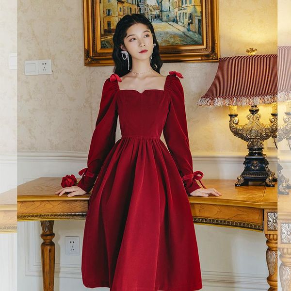 fashion women's clothing autumn square collar full knee-length vintage dresses dress casual, Black;gray
fashion women's clothing autumn square collar full knee-length vintage dresses dress casual, Black;gray