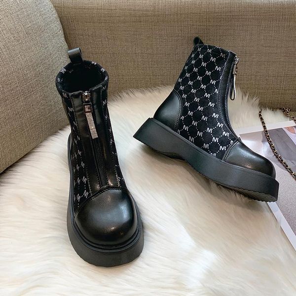 boots 2021 women's leather air mesh stitching thick-soled platform flat shoes ankle front zipper hollow breathable, Black
boots 2021 women's leather air mesh stitching thick-soled platform flat shoes ankle front zipper hollow breathable, Black