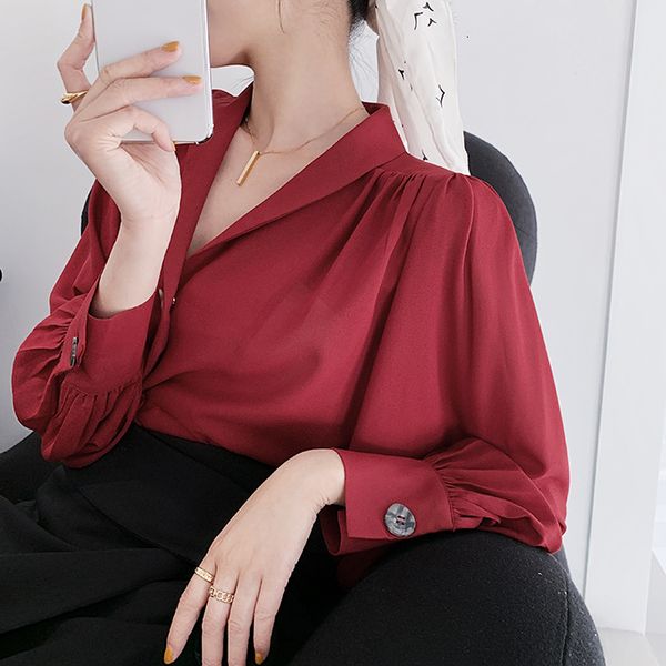 blends sweater vintage elgant lapel v neck lantern sleeve red wine lady in shirts, Black
blends sweater vintage elgant lapel v neck lantern sleeve red wine lady in shirts, Black