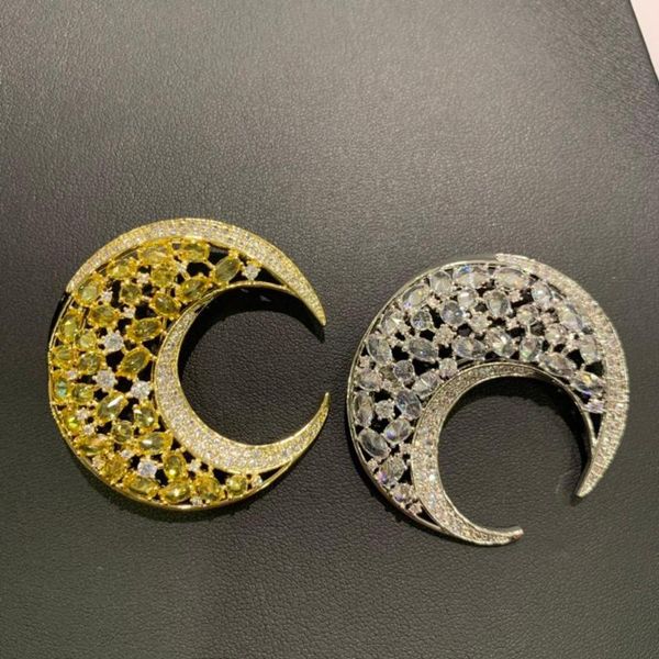 pins, brooches moon brooch pins copper with cubic zircon gold white color fashion jewelry for women and men half, Gray
pins, brooches moon brooch pins copper with cubic zircon gold white color fashion jewelry for women and men half, Gray
