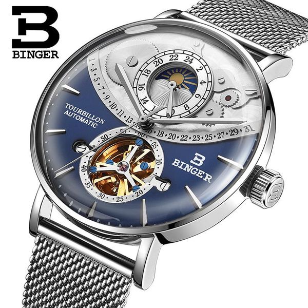 genuine luxury binger brand men watch full steel automatic mechanical male calendar waterproof stainless cruve surface big dial wristwatches, Slivery;brown
genuine luxury binger brand men watch full steel automatic mechanical male calendar waterproof stainless cruve surface big dial wristwatches, Slivery;brown