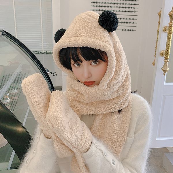 little bear cap with ears womens autumn and winter cute winter plush scarf integrated korean all-match warm scarf no. 6, Blue;gray
little bear cap with ears womens autumn and winter cute winter plush scarf integrated korean all-match warm scarf no. 6, Blue;gray