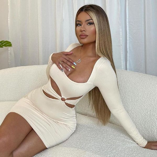 casual dresses women's close-fitting dress solid color u-neck long sleeve 2021 spring and autumn high street apricot/orange, Black;gray
casual dresses women's close-fitting dress solid color u-neck long sleeve 2021 spring and autumn high street apricot/orange, Black;gray