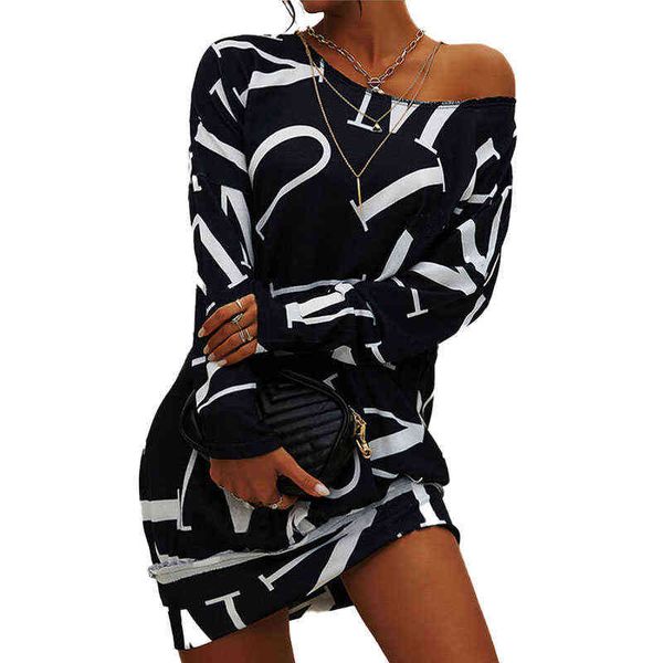 women's dresses letter print pullover off shoulder dress long sleeve casual elegant casual office lady party mini dress g1223, Black;gray
women's dresses letter print pullover off shoulder dress long sleeve casual elegant casual office lady party mini dress g1223, Black;gray