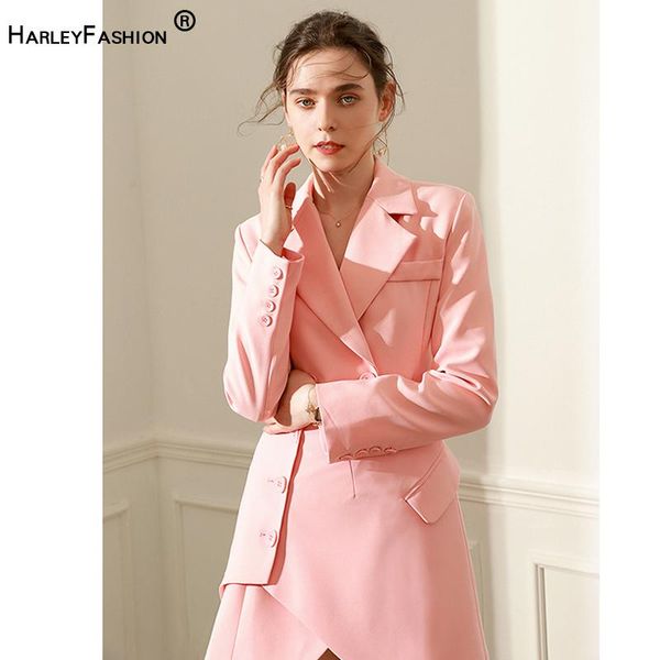 two piece dress harleyfashion luxury design stylish women sweet pink blazer slim cummerbund suits brief sets, White
two piece dress harleyfashion luxury design stylish women sweet pink blazer slim cummerbund suits brief sets, White