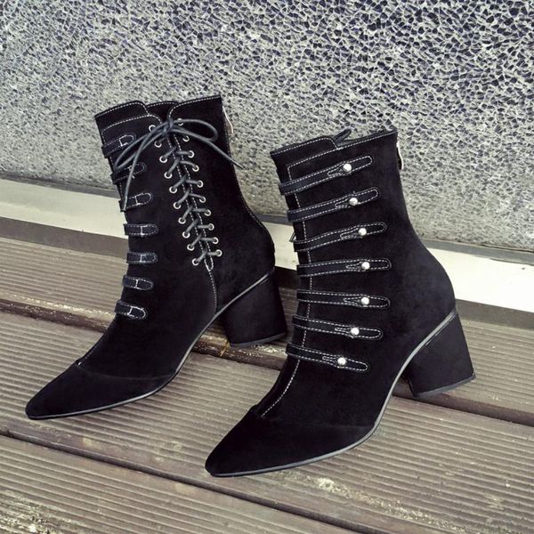 boots eshtonshero women shoes woman ankle suede/cow leather+pu square high heel pointed toe ladies motorcycle size 3-8, Black
boots eshtonshero women shoes woman ankle suede/cow leather+pu square high heel pointed toe ladies motorcycle size 3-8, Black
