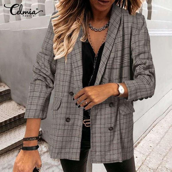 women's suits & blazers celmia women's autumn plaid print suit 2021 fashion office lady button formal coats vintage collar casual o, White;black
women's suits & blazers celmia women's autumn plaid print suit 2021 fashion office lady button formal coats vintage collar casual o, White;black