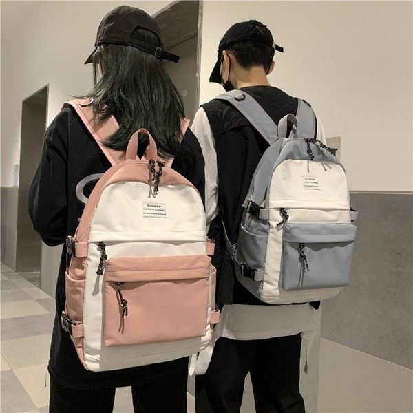 backpack waterproof nylon female stitching color travel back pack girls'schoolbags for teenagers multi-pocket book bag 2021
backpack waterproof nylon female stitching color travel back pack girls'schoolbags for teenagers multi-pocket book bag 2021