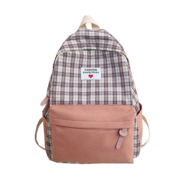 backpack women's fashion letter print patchwork plaid bag canvas casual shoulder backpacks
backpack women's fashion letter print patchwork plaid bag canvas casual shoulder backpacks