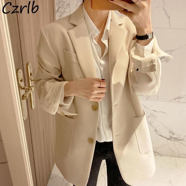 women's suits & blazers women trendy solid leisure pockets all-match single breasted simple spring ladies clothes preppy style est vint, White;black
women's suits & blazers women trendy solid leisure pockets all-match single breasted simple spring ladies clothes preppy style est vint, White;black